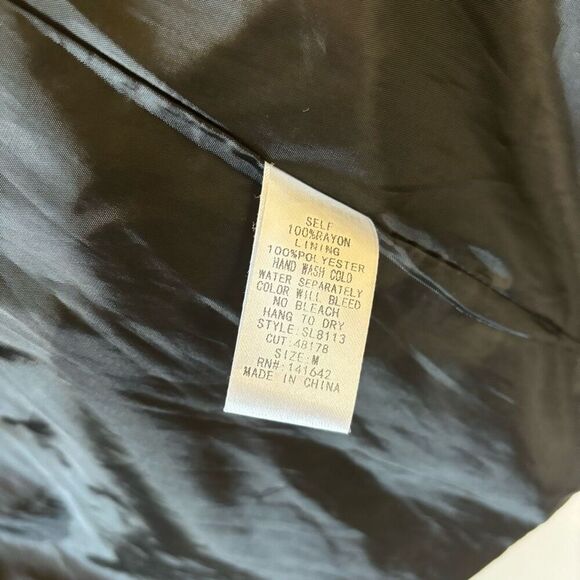 Black Trench Coat Double Button with belt size M by She & Sky - Picture 3 of 10